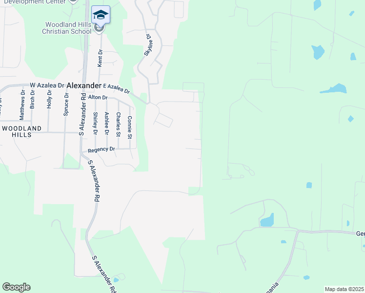 map of restaurants, bars, coffee shops, grocery stores, and more near 6056 Orange Valley Cove in Alexander