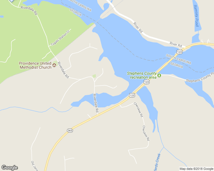 map of restaurants, bars, coffee shops, grocery stores, and more near Travelers Point in Toccoa