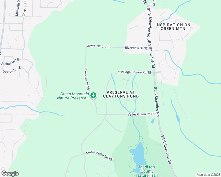 map of restaurants, bars, coffee shops, grocery stores, and more near 16 Autumn Glory Lane Southeast in Huntsville