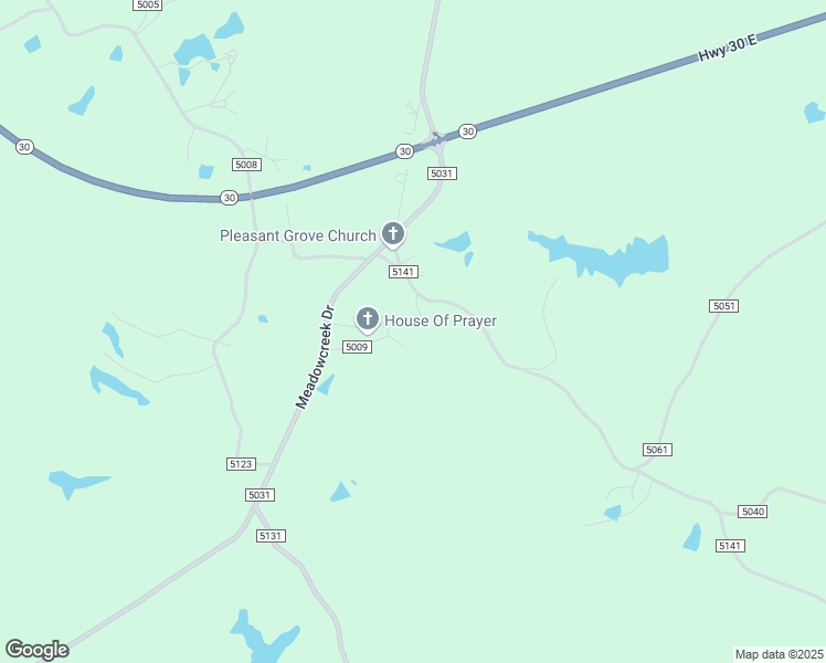 map of restaurants, bars, coffee shops, grocery stores, and more near 16 County Road 5004 in Booneville