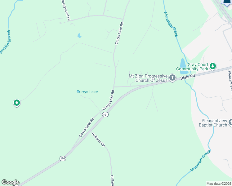 map of restaurants, bars, coffee shops, grocery stores, and more near 1625 Currys Lake Road in Gray Court