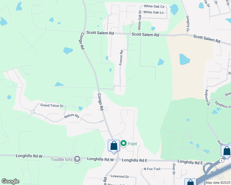 map of restaurants, bars, coffee shops, grocery stores, and more near 1413 Foxrun Road in Benton
