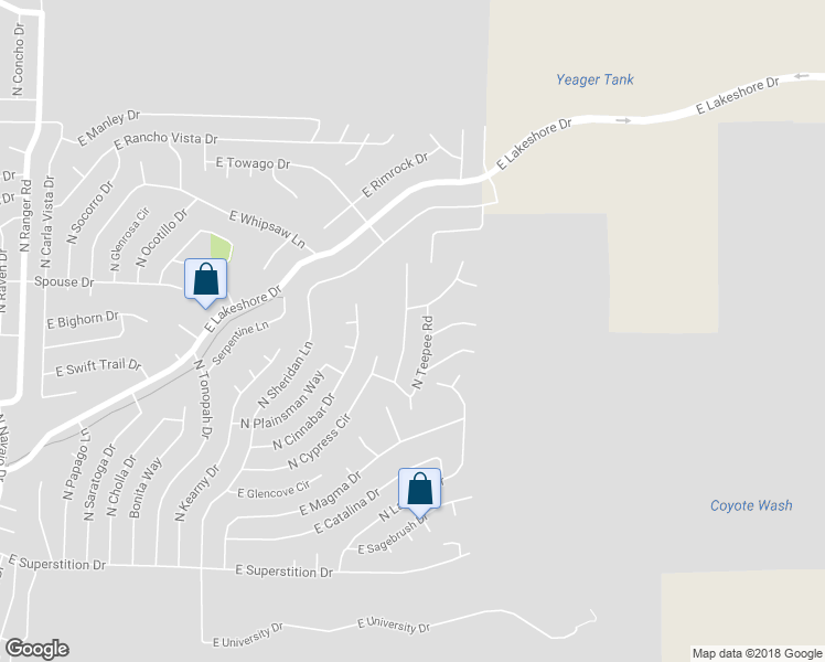 map of restaurants, bars, coffee shops, grocery stores, and more near 4525 North Lodgepole Court in Prescott Valley
