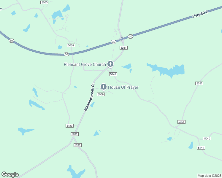 map of restaurants, bars, coffee shops, grocery stores, and more near 16 County Road 5004 in Booneville