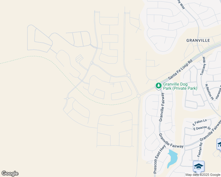 map of restaurants, bars, coffee shops, grocery stores, and more near 4660 North James Court in Prescott Valley