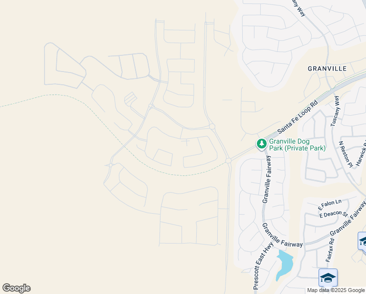 map of restaurants, bars, coffee shops, grocery stores, and more near 4660 North James Court in Prescott Valley
