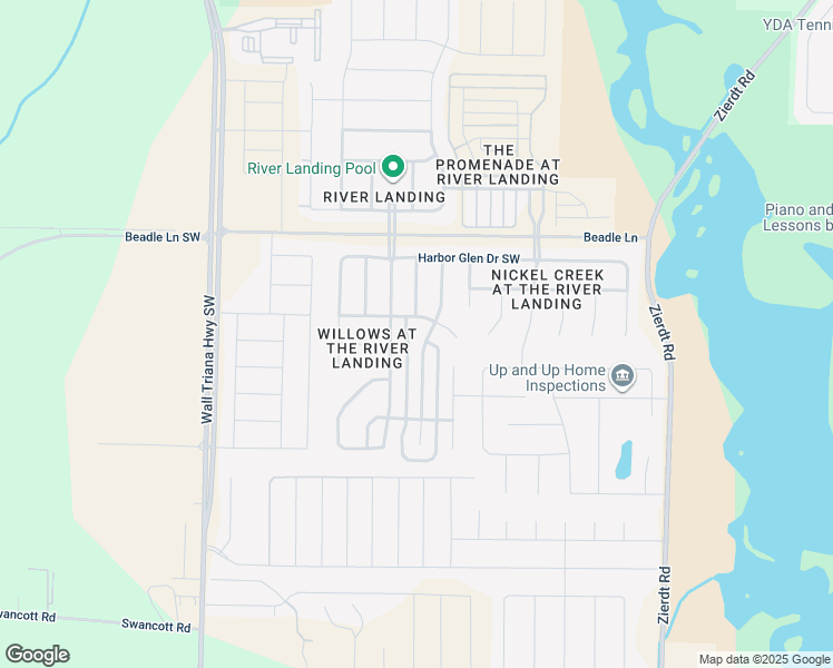 map of restaurants, bars, coffee shops, grocery stores, and more near 702 Willow Shoals Drive Southwest in Madison