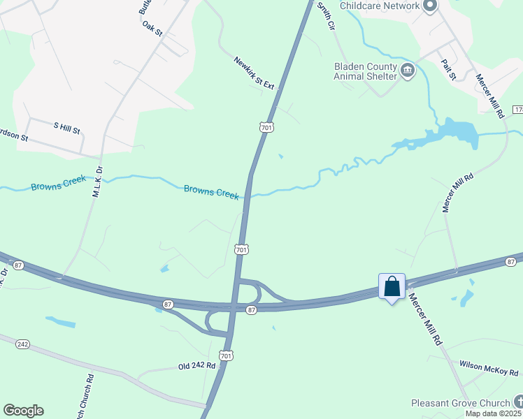 map of restaurants, bars, coffee shops, grocery stores, and more near U.S. 701 Highway in Elizabethtown