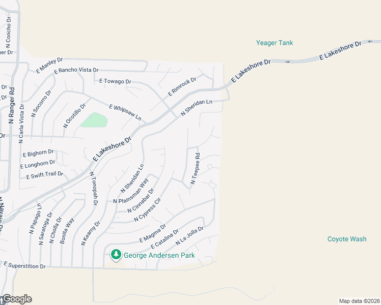 map of restaurants, bars, coffee shops, grocery stores, and more near 4525 North Lodgepole Court in Prescott Valley