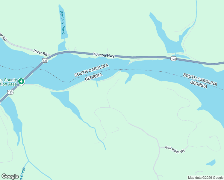 map of restaurants, bars, coffee shops, grocery stores, and more near 168 Southern Trace in Toccoa