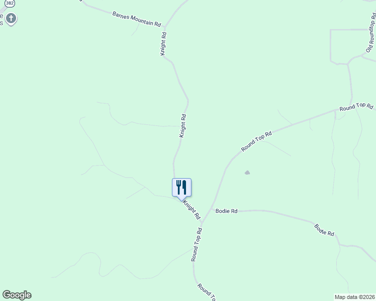 map of restaurants, bars, coffee shops, grocery stores, and more near 2751 Knight Road in Ellijay