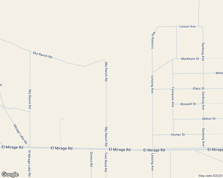 map of restaurants, bars, coffee shops, grocery stores, and more near 19602 Sky Ranch Road in Adelanto