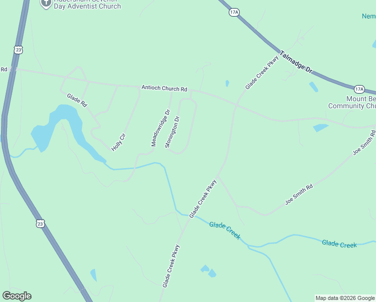 map of restaurants, bars, coffee shops, grocery stores, and more near 330 Stonington Drive in Mount Airy