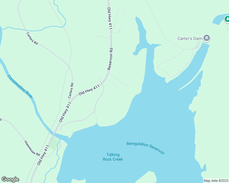 map of restaurants, bars, coffee shops, grocery stores, and more near 9668 Old Highway 411 in Chatsworth