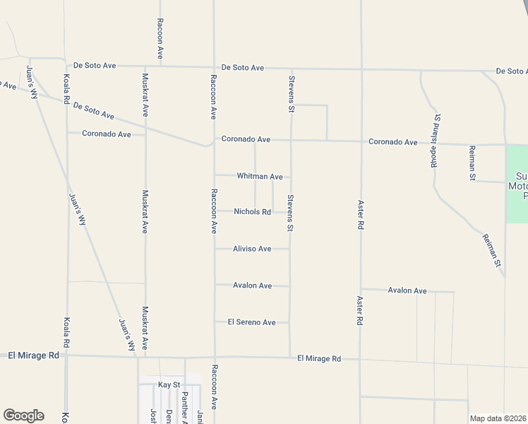 map of restaurants, bars, coffee shops, grocery stores, and more near 9770 Nichols Road in Adelanto