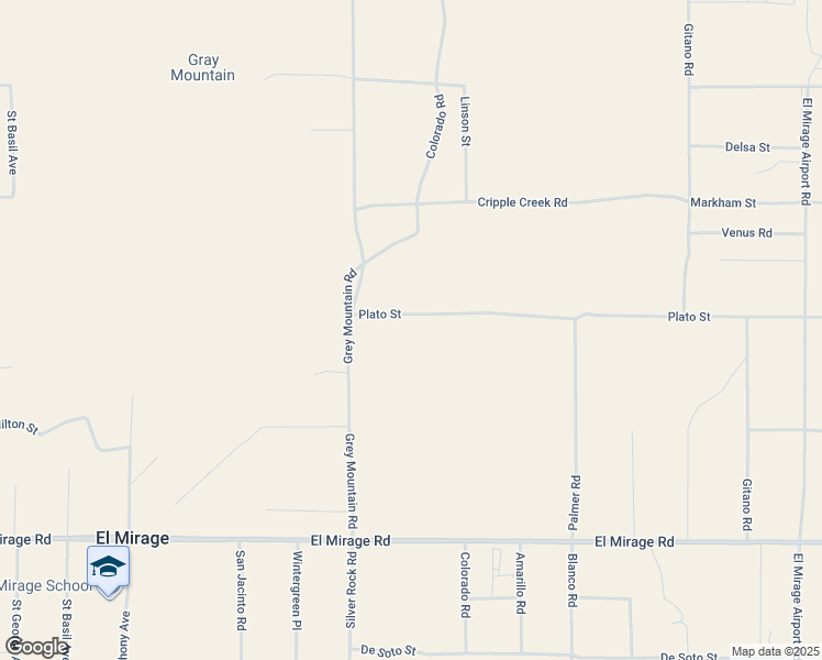 map of restaurants, bars, coffee shops, grocery stores, and more near 19665 Grey Mountain Road in Adelanto