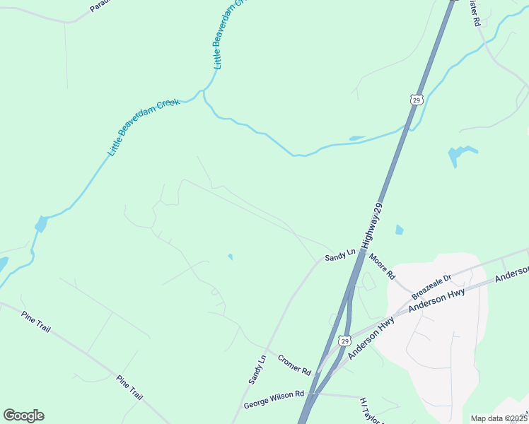 map of restaurants, bars, coffee shops, grocery stores, and more near Double Creek Drive in Anderson County