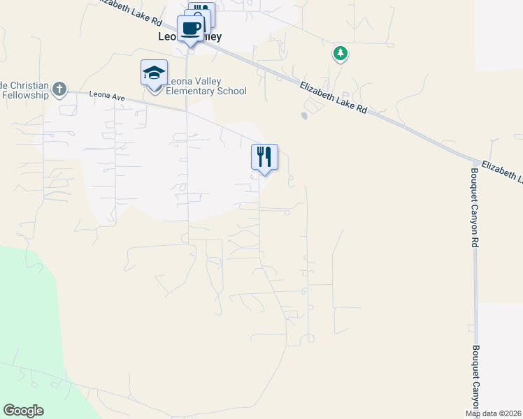 map of restaurants, bars, coffee shops, grocery stores, and more near 87th Street West in Palmdale