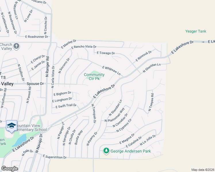 map of restaurants, bars, coffee shops, grocery stores, and more near 4625 North Lava Lane in Prescott Valley