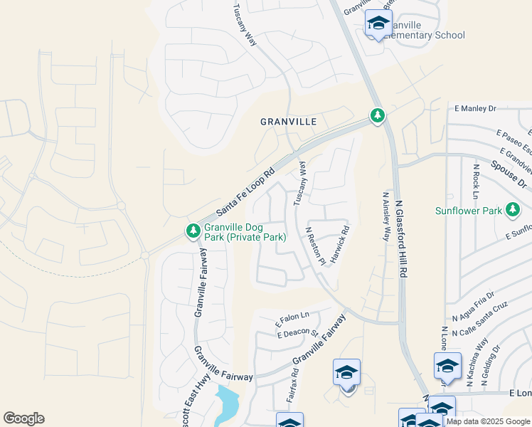 map of restaurants, bars, coffee shops, grocery stores, and more near 4630 Pennycare Street in Prescott Valley