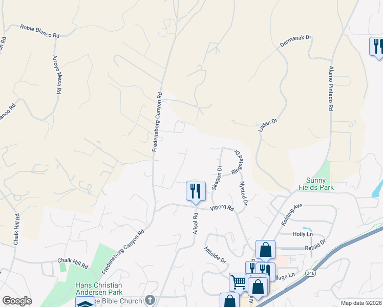map of restaurants, bars, coffee shops, grocery stores, and more near 970 College Canyon Road in Solvang