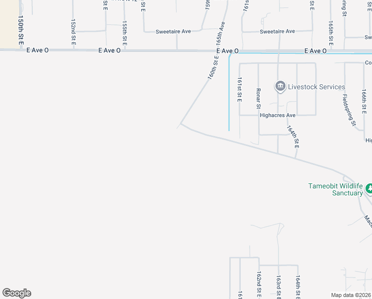 map of restaurants, bars, coffee shops, grocery stores, and more near 160th Street East in Lake Los Angeles