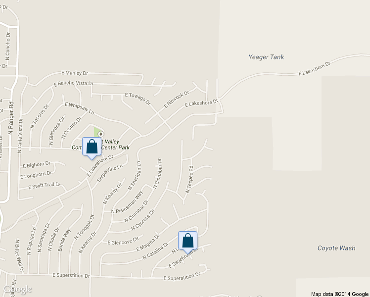 map of restaurants, bars, coffee shops, grocery stores, and more near 4625 N Lodgepole Ct in Prescott Valley