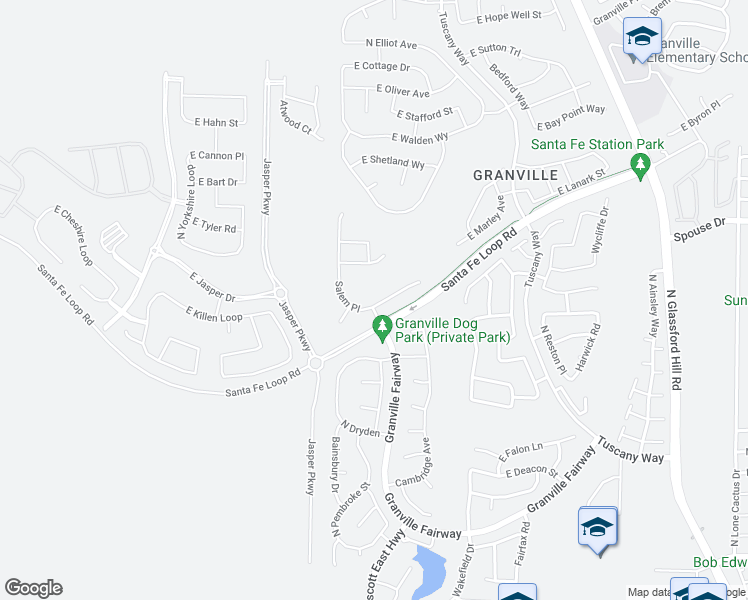 map of restaurants, bars, coffee shops, grocery stores, and more near 4669 Salem Place in Prescott Valley