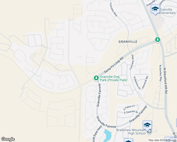 map of restaurants, bars, coffee shops, grocery stores, and more near 6096 Haskins Court in Prescott Valley