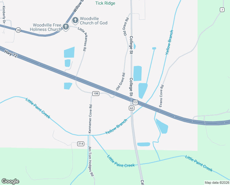 map of restaurants, bars, coffee shops, grocery stores, and more near 2 Old Grant Road in Woodville