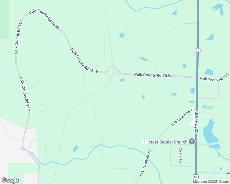 map of restaurants, bars, coffee shops, grocery stores, and more near 225 Polk Road 76 West in Mena