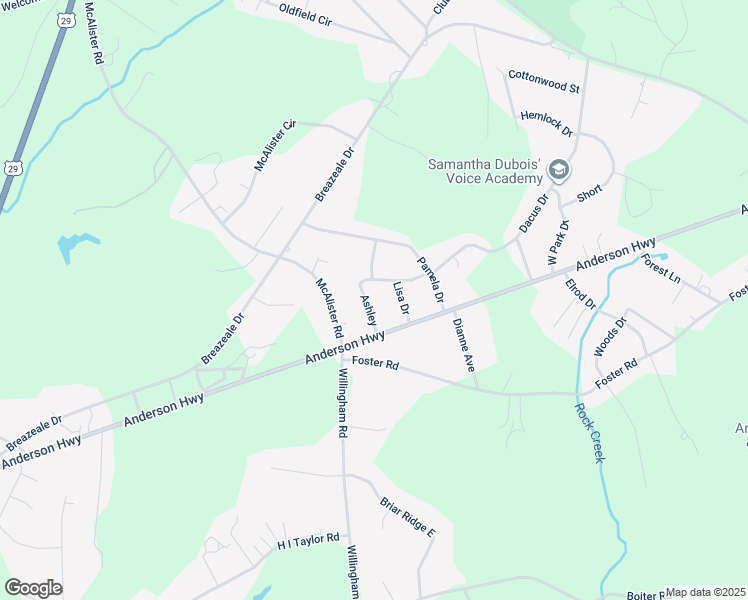 map of restaurants, bars, coffee shops, grocery stores, and more near 6 Ashley in Williamston