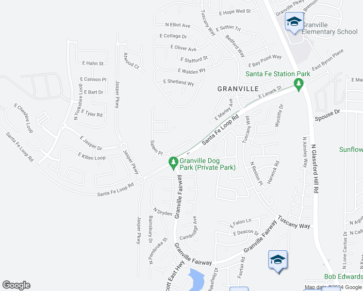 map of restaurants, bars, coffee shops, grocery stores, and more near Salem Place in Prescott Valley