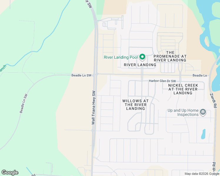 map of restaurants, bars, coffee shops, grocery stores, and more near Hudson River Drive in Triana