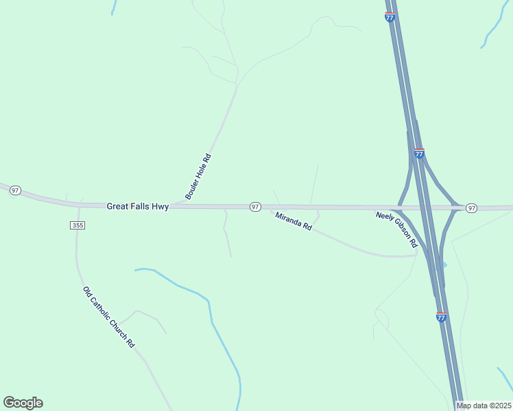 map of restaurants, bars, coffee shops, grocery stores, and more near 3527 Great Falls Highway in Richburg