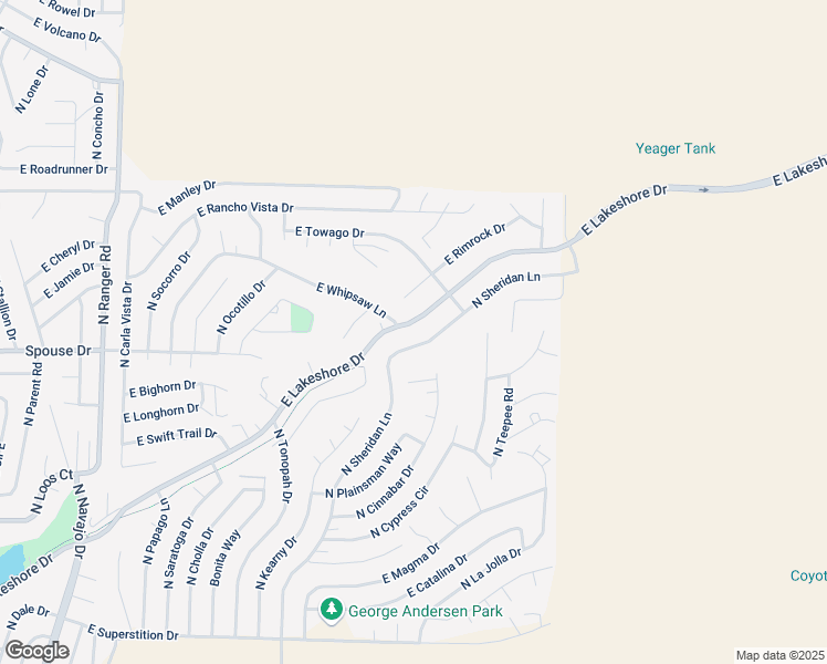 map of restaurants, bars, coffee shops, grocery stores, and more near 9620 East Lakeshore Drive in Prescott Valley