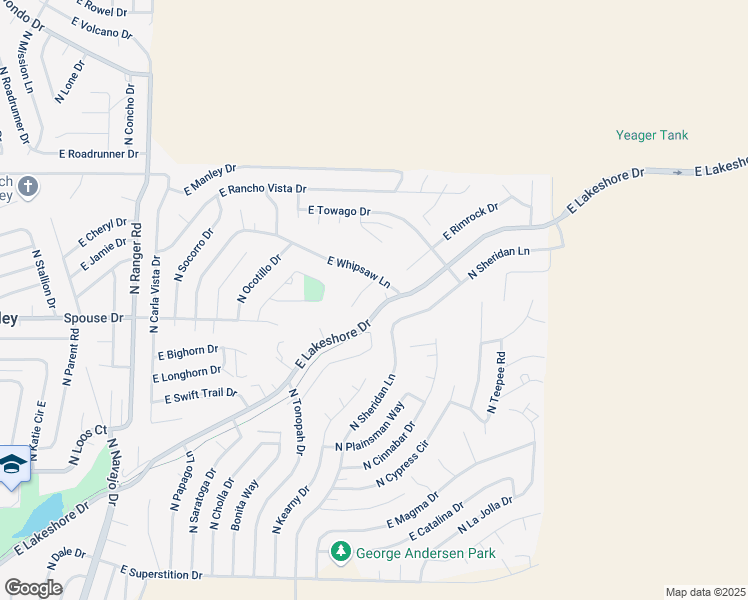 map of restaurants, bars, coffee shops, grocery stores, and more near 9560 East Lakeshore Drive in Prescott Valley