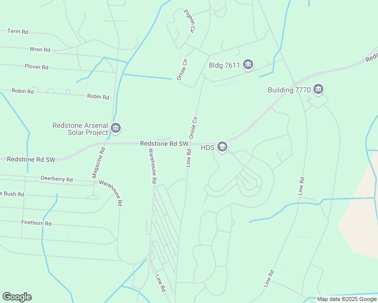 map of restaurants, bars, coffee shops, grocery stores, and more near Line Road in Huntsville