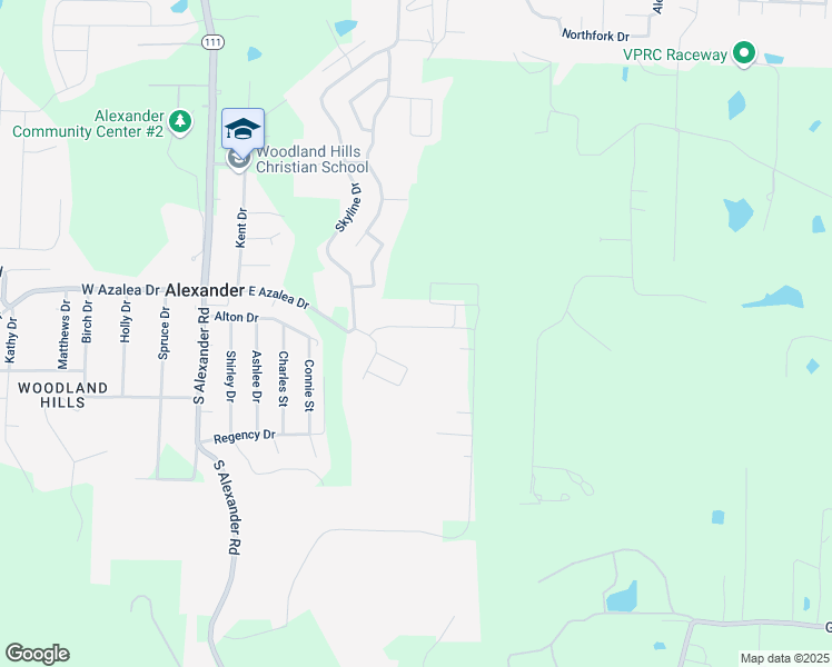 map of restaurants, bars, coffee shops, grocery stores, and more near 12032 Big Ridge Circle in Alexander