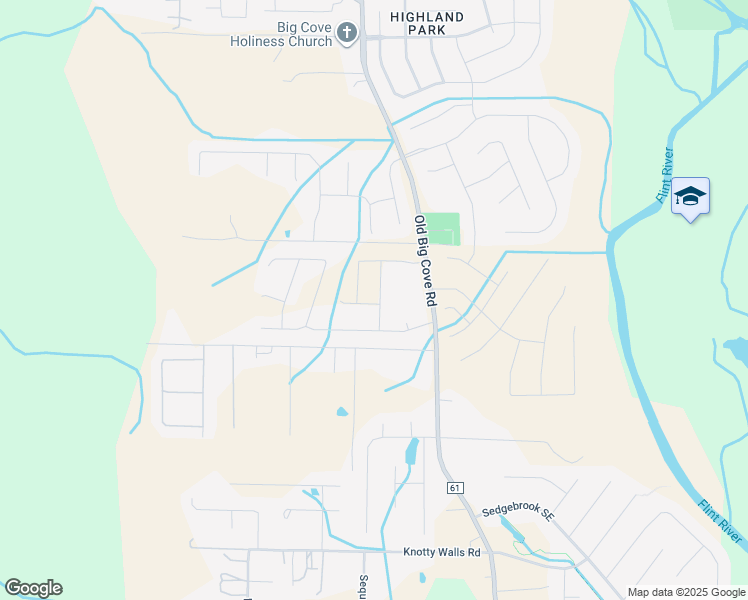 map of restaurants, bars, coffee shops, grocery stores, and more near 2560 Old Big Cove Road in Owens Cross Roads
