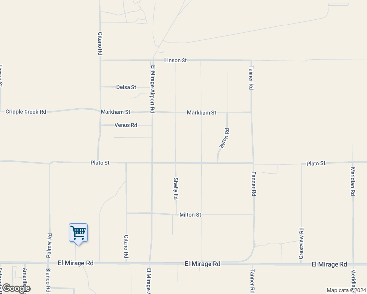 map of restaurants, bars, coffee shops, grocery stores, and more near Shelly Road in San Bernardino County