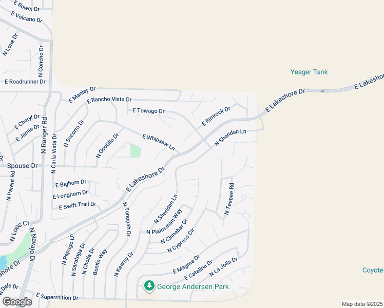 map of restaurants, bars, coffee shops, grocery stores, and more near 9620 East Lakeshore Drive in Prescott Valley