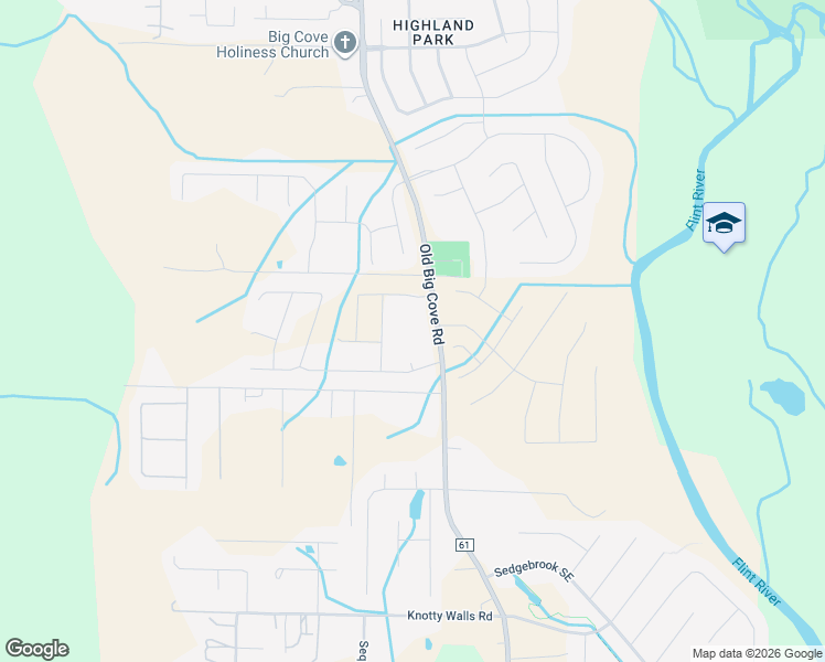 map of restaurants, bars, coffee shops, grocery stores, and more near 2538 County Highway 61 in Owens Cross Roads