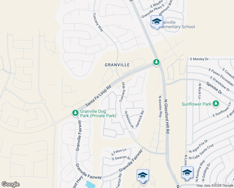 map of restaurants, bars, coffee shops, grocery stores, and more near 4717 North Kirkwood Avenue in Prescott Valley