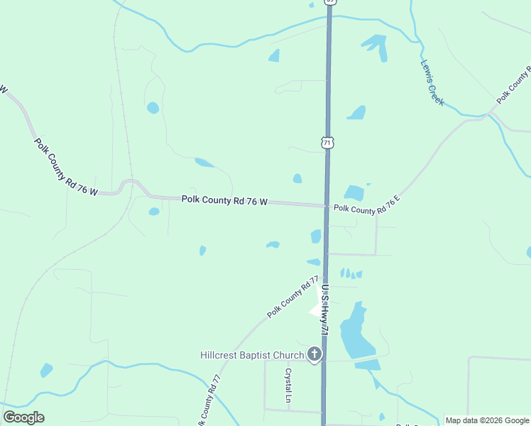 map of restaurants, bars, coffee shops, grocery stores, and more near 137 Polk Road 76 East in Mena