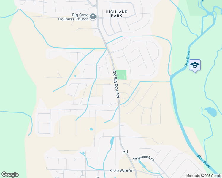 map of restaurants, bars, coffee shops, grocery stores, and more near 2560 Old Big Cove Road in Owens Cross Roads