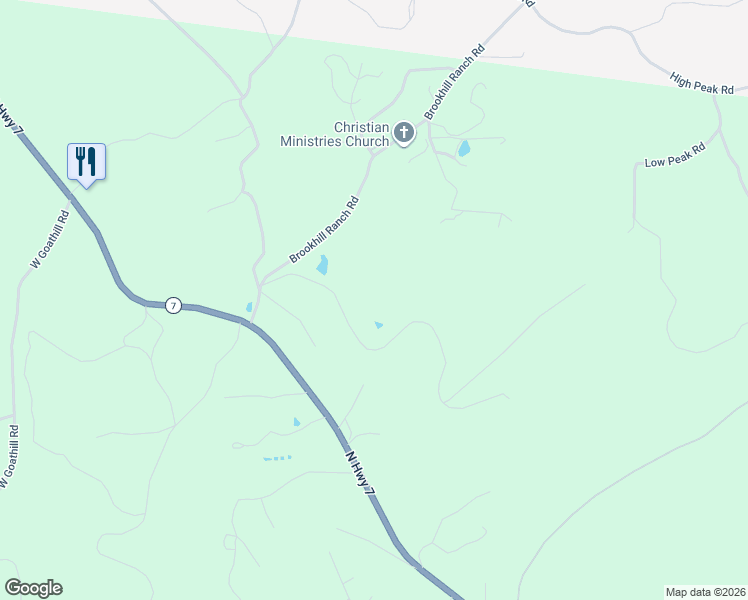 map of restaurants, bars, coffee shops, grocery stores, and more near Gossage Road in Hot Springs Village