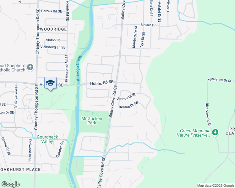 map of restaurants, bars, coffee shops, grocery stores, and more near 15018 Deaton Drive Southeast in Huntsville