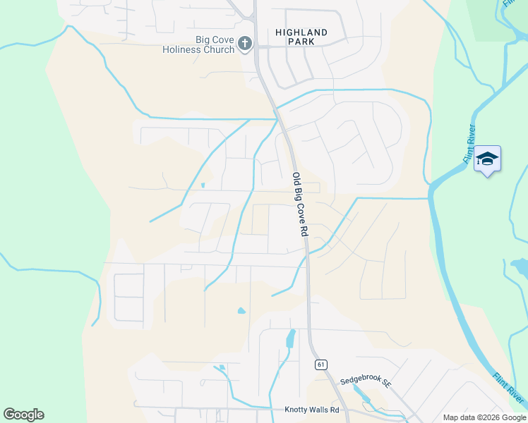 map of restaurants, bars, coffee shops, grocery stores, and more near 2560 Old Big Cove Road in Owens Cross Roads