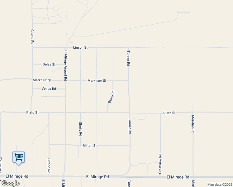 map of restaurants, bars, coffee shops, grocery stores, and more near Byron Road in San Bernardino County